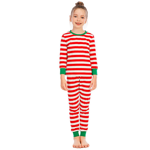    ChristmasStripeBottomedCasualHomewearPajamaSet-Veeddydropshipping-5