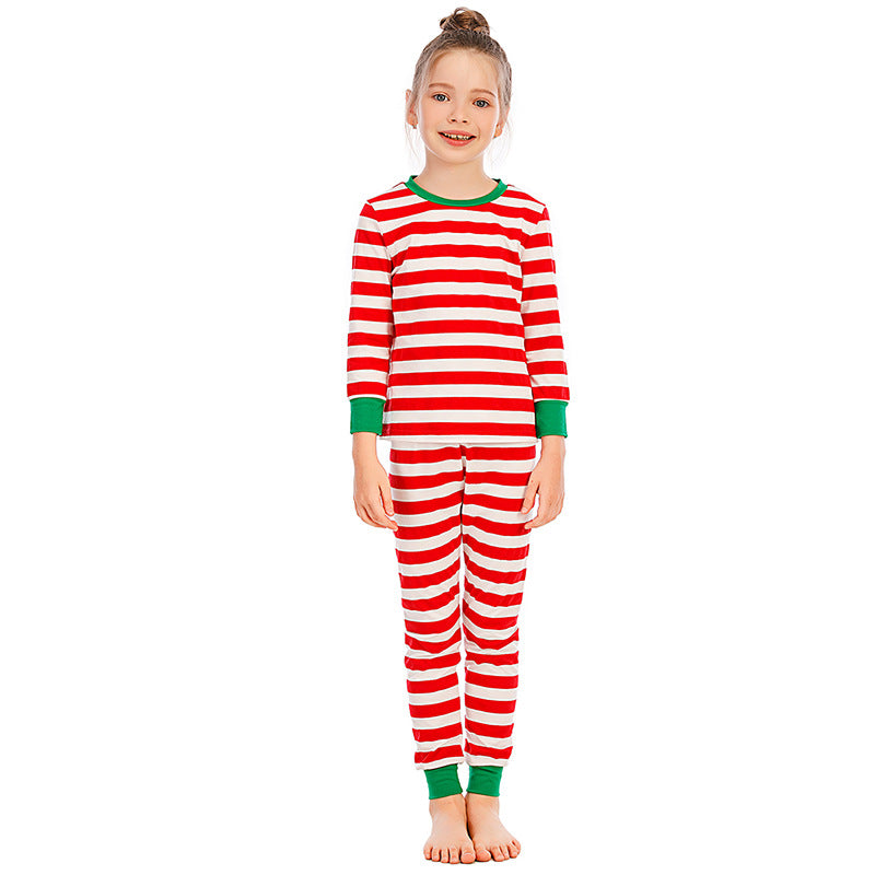    ChristmasStripeBottomedCasualHomewearPajamaSet-Veeddydropshipping-7