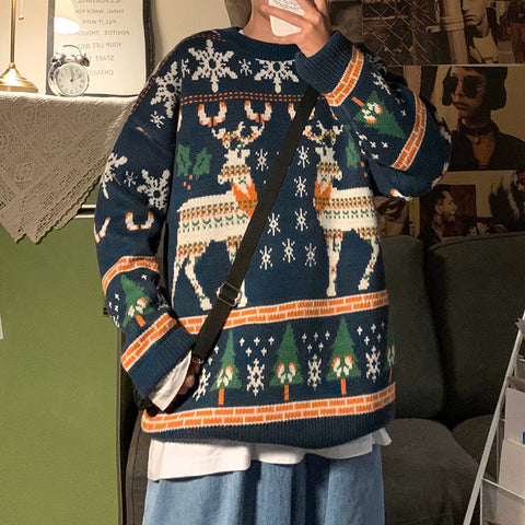       ChristmasSweaterWinterHongKongStyleLooseCouple_sClothing-Veeddydropshipping-11