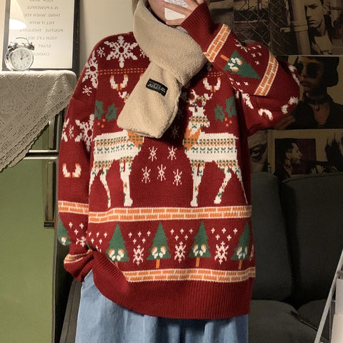    ChristmasSweaterWinterHongKongStyleLooseCouple_sClothing-Veeddydropshipping-1