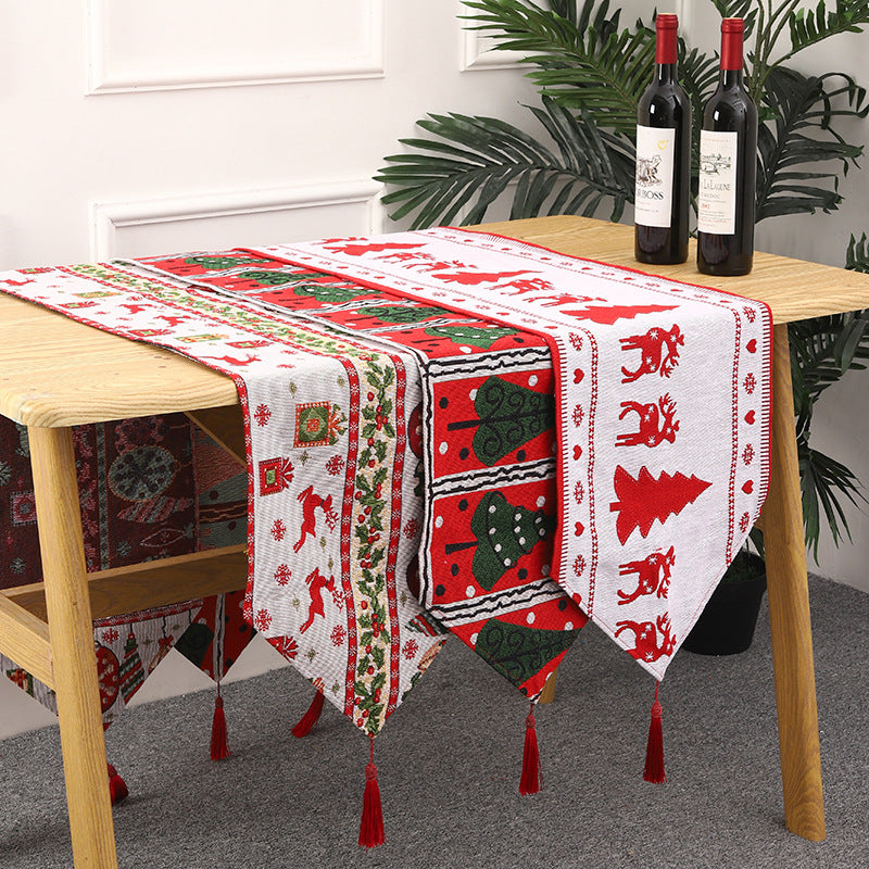    ChristmasTableRunnerFatherChristmasDecorationHomeDressing-Veeddydropshipping-1