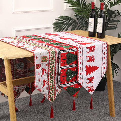    ChristmasTableRunnerFatherChristmasDecorationHomeDressing-Veeddydropshipping-1