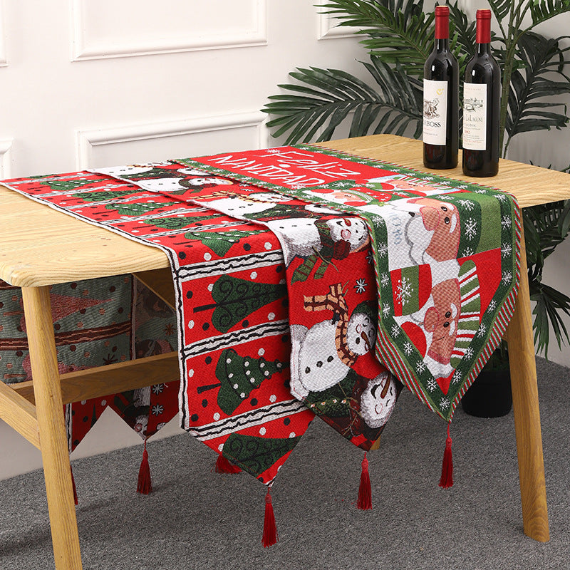    ChristmasTableRunnerFatherChristmasDecorationHomeDressing-Veeddydropshipping-2
