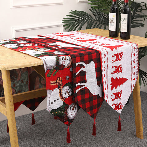    ChristmasTableRunnerFatherChristmasDecorationHomeDressing-Veeddydropshipping-3