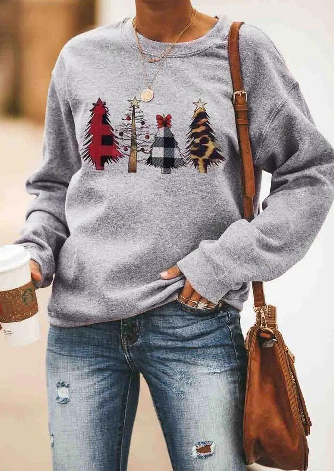       ChristmasTreePatternPrintedRoundNeckLongSleevePulloverSweatshirt-Veeddydropshipping-5
