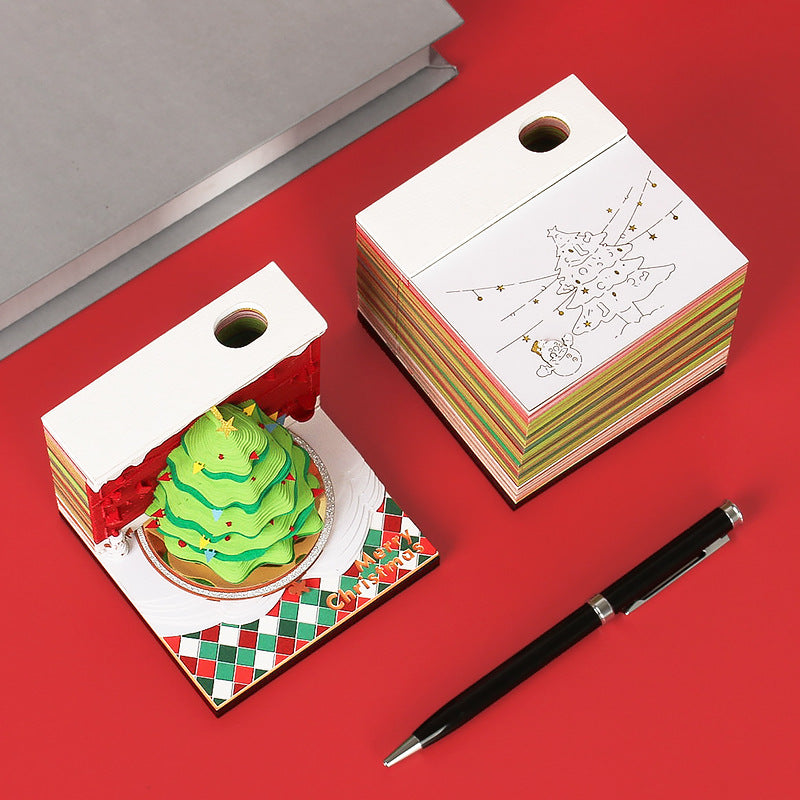       ChristmasTreeStickyNotesPaperCarvingChristmasTreeDecorations-Veeddydropshipping-2