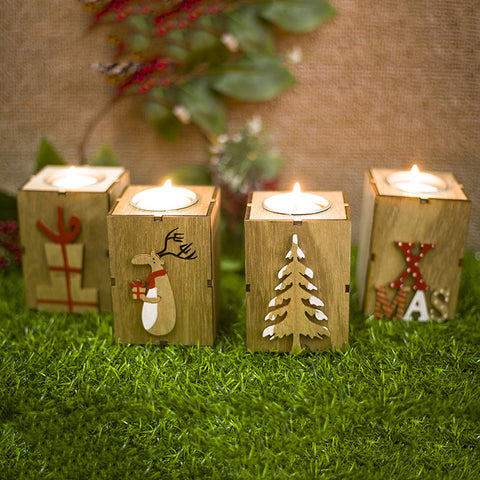    ChristmasWoodenCandleHolderDecorativeOrnamentWithCandles-Veeddydropshipping-1