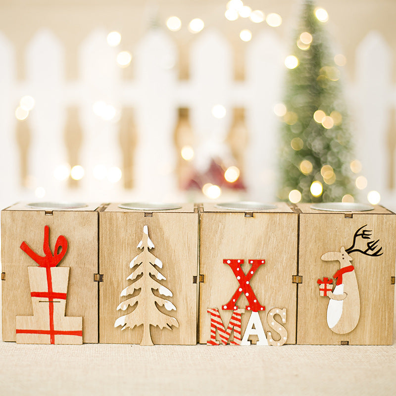    ChristmasWoodenCandleHolderDecorativeOrnamentWithCandles-Veeddydropshipping-2