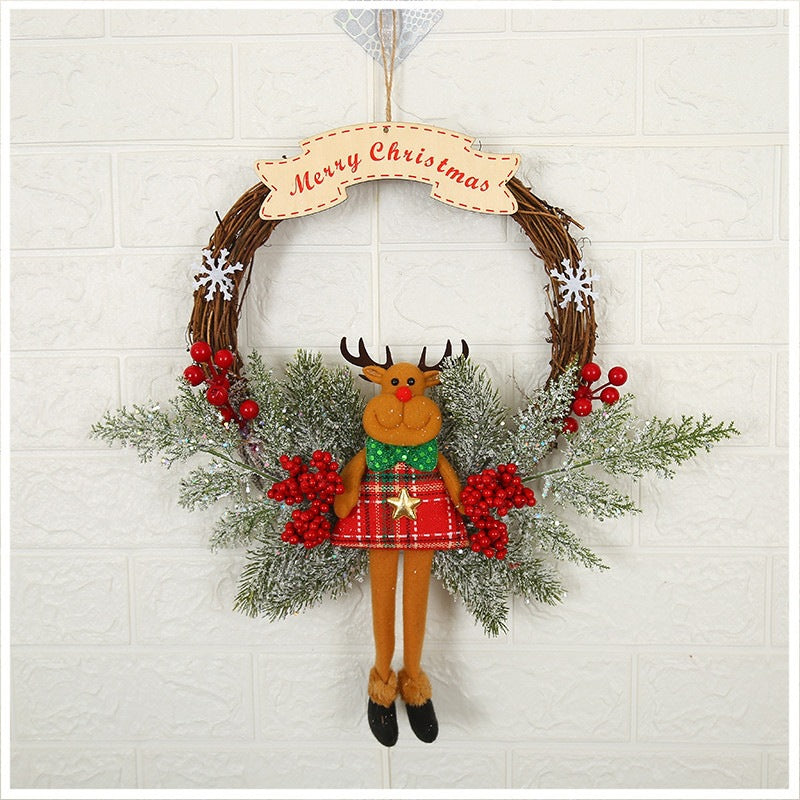       ChristmasWreathChristmasHandmadeWreathRattanWallDecoration-Veeddydropshipping-4