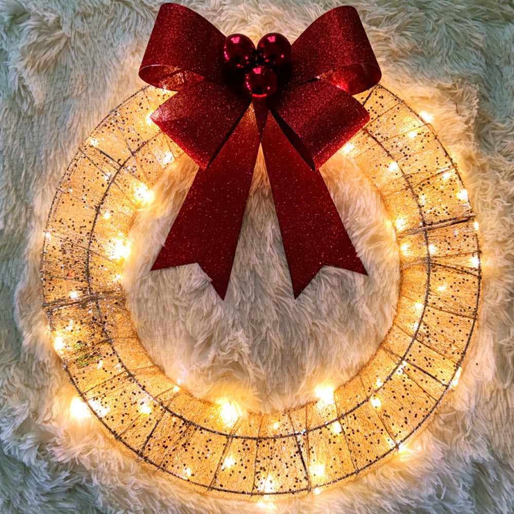    ChristmasWreathMetalGlowWreathLEDWarmLightsChristmasDecorations-Veeddydropshipping-3