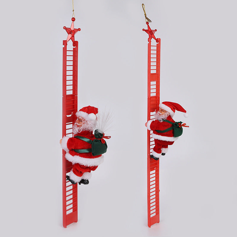       ClimbingLadderElectricSantaClimbingRedLadderFigurineGift-Veeddydropshipping-1