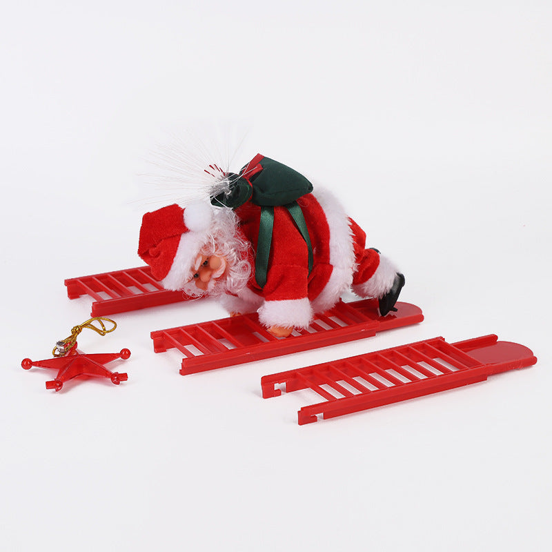ClimbingLadderElectricSantaClimbingRedLadderFigurineGift-Veeddydropshipping-3