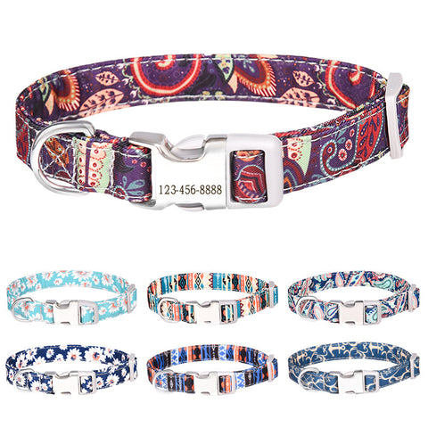    ColorfulPrintedPetCollarAnti-LostEngravedDogCollar-Veeddydropshipping-1