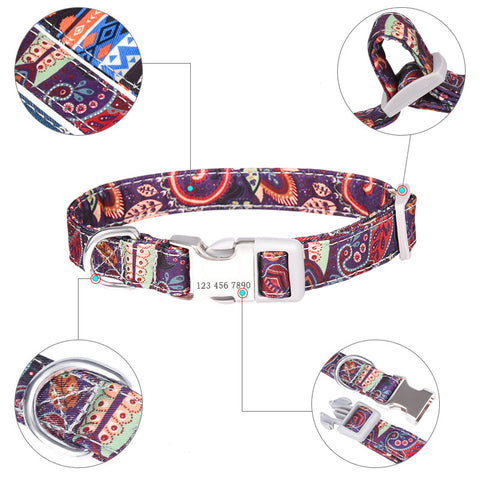    ColorfulPrintedPetCollarAnti-LostEngravedDogCollar-Veeddydropshipping-3
