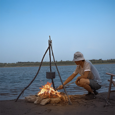 Convenient Triangle Hanging Pot Support For Outdoor Camping-veeddydropshipping-5