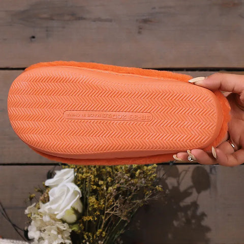 CuteHalloweenPumpkinSlippersWinterWarmPlush-Veeddydropshipping-3