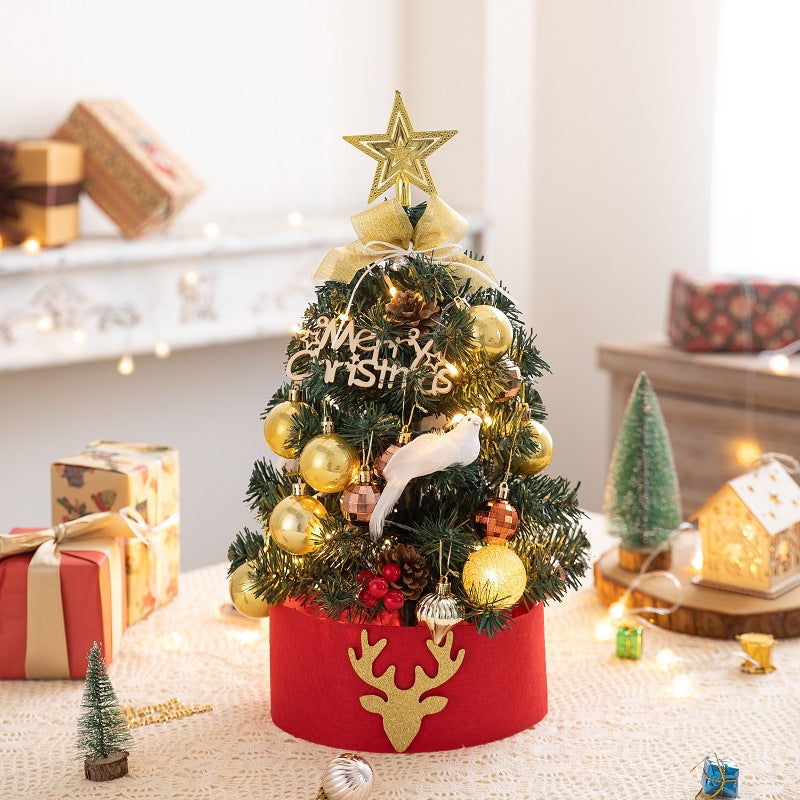    DIYChristmasTreeHomeUseSmallFlockingChristmasTreeSet-Veeddydropshipping-11
