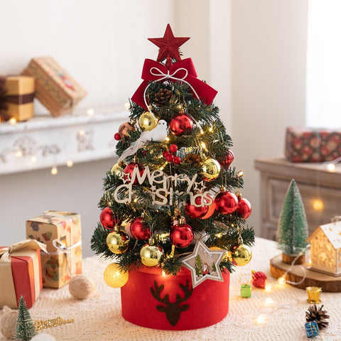       DIYChristmasTreeHomeUseSmallFlockingChristmasTreeSet-Veeddydropshipping-12