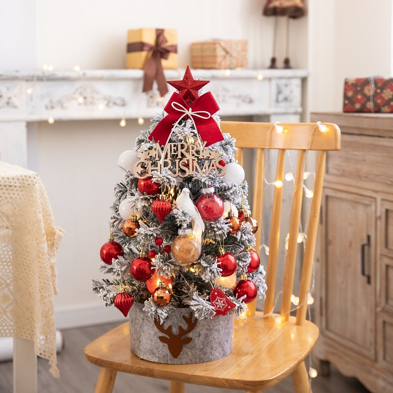 DIYChristmasTreeHomeUseSmallFlockingChristmasTreeSet-Veeddydropshipping-2