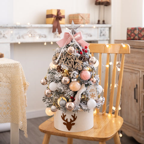       DIYChristmasTreeHomeUseSmallFlockingChristmasTreeSet-Veeddydropshipping-3