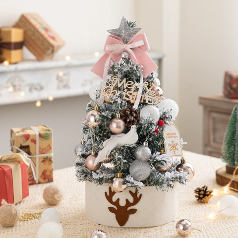    DIYChristmasTreeHomeUseSmallFlockingChristmasTreeSet-Veeddydropshipping-5