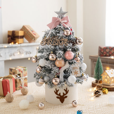       DIYChristmasTreeHomeUseSmallFlockingChristmasTreeSet-Veeddydropshipping-7