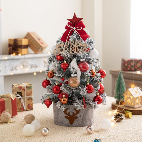       DIYChristmasTreeHomeUseSmallFlockingChristmasTreeSet-Veeddydropshipping-8