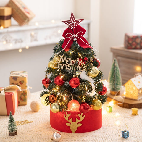       DIYChristmasTreeHomeUseSmallFlockingChristmasTreeSet-Veeddydropshipping-9