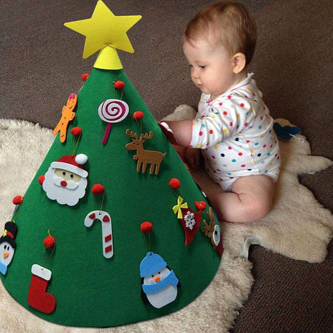       DIYFeltChristmasTreeStereoscopicChristmasTreeHangingChildrenPuzzle-Veeddydropshipping-1