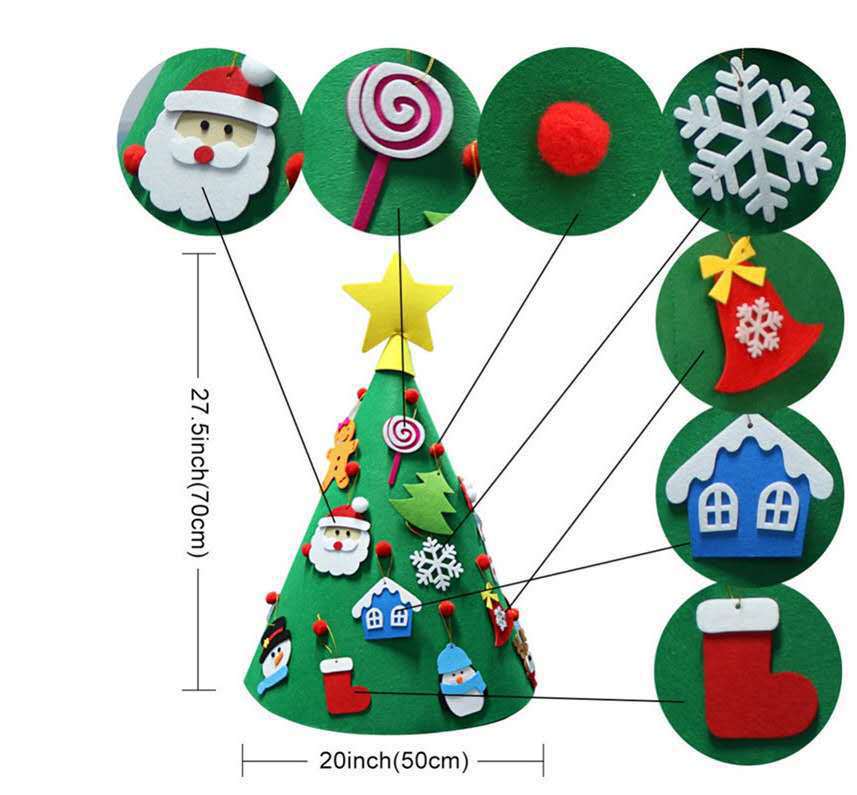       DIYFeltChristmasTreeStereoscopicChristmasTreeHangingChildrenPuzzle-Veeddydropshipping-2