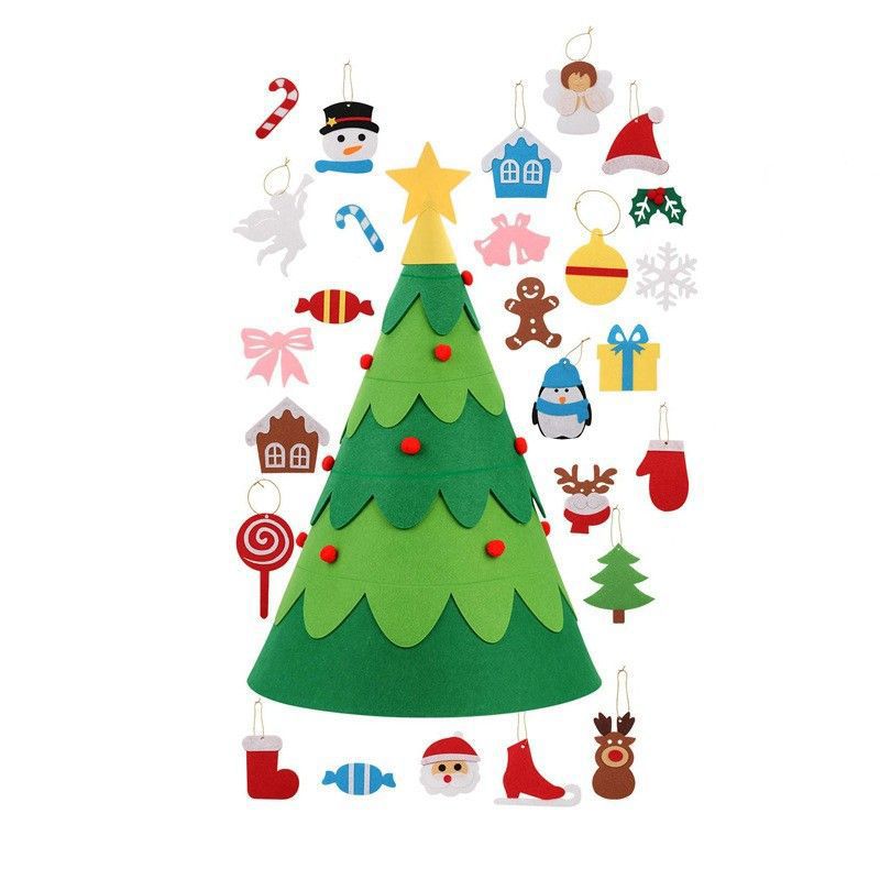       DIYFeltChristmasTreeStereoscopicChristmasTreeHangingChildrenPuzzle-Veeddydropshipping-3