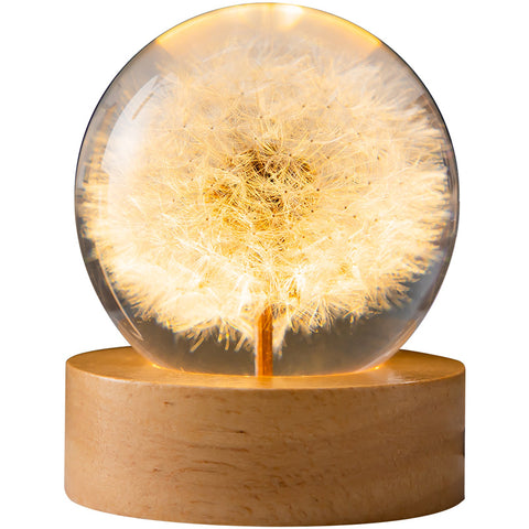    DandelionGlowNightLightCrystalBallWoodenBaseChristmasGifts-Veeddydropshipping-3