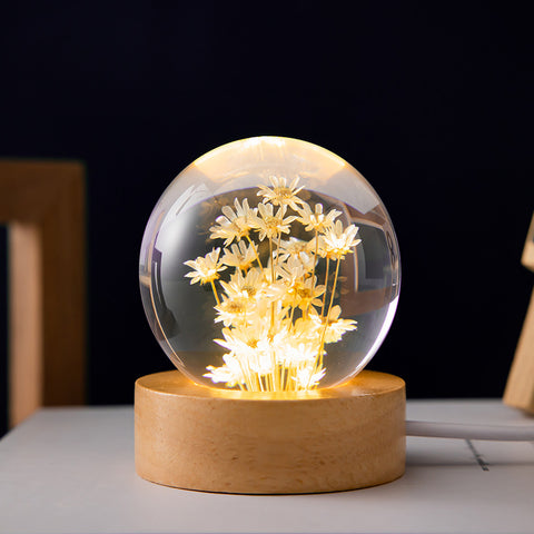    DandelionGlowNightLightCrystalBallWoodenBaseChristmasGifts-Veeddydropshipping-5