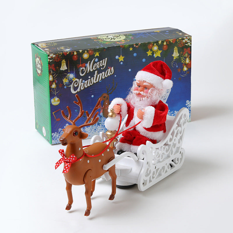 DeerPullingCarMusicalElectricSantaClausKidsToys-Veeddydropshipping-1