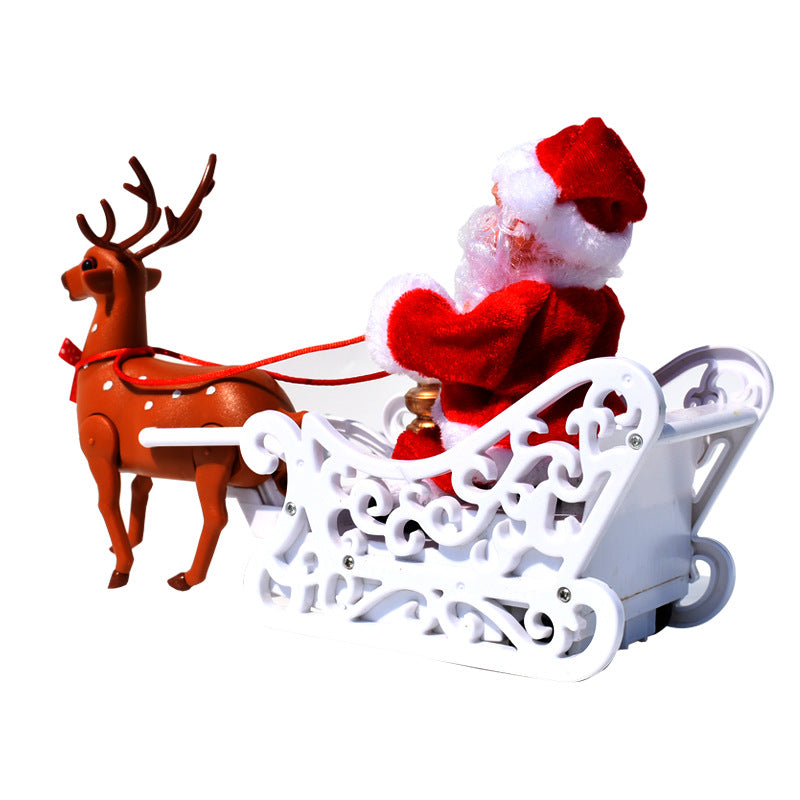 DeerPullingCarMusicalElectricSantaClausKidsToys-Veeddydropshipping-5