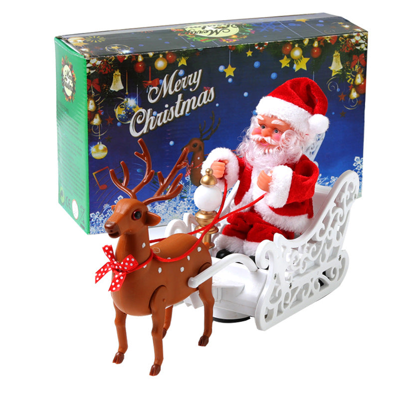 DeerPullingCarMusicalElectricSantaClausKidsToys-Veeddydropshipping-6