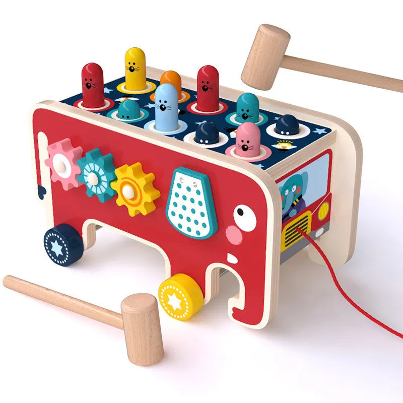 EarlyLearningWoodenWeightedBenchAnimalBusToys-Veeddydropshipping-5