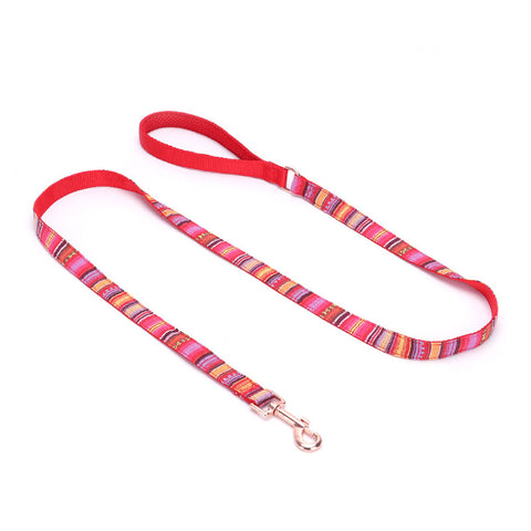    EngravedMetalBuckleBohemianStripePlaidPetCollar-Veeddydropshipping-12