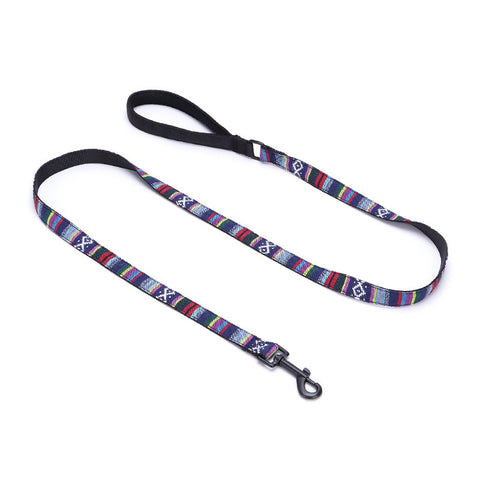       EngravedMetalBuckleBohemianStripePlaidPetCollar-Veeddydropshipping-13