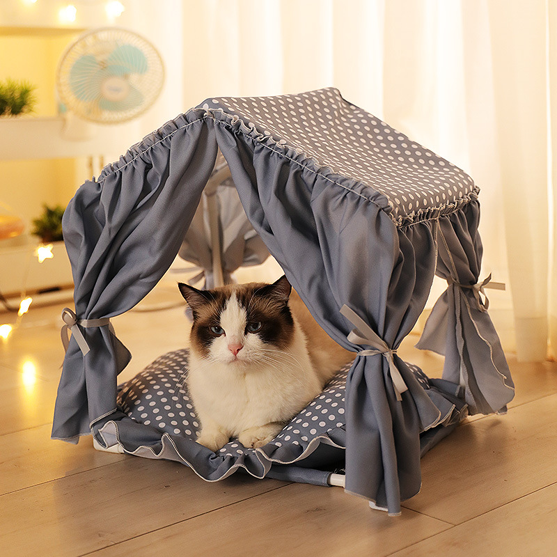 FoldableSummerCatBedHouseTentKennelCatHammock-Veeddydropshipping-02