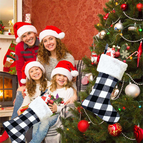 GinghamChristmasStockingGiftBagDoorHangingChristmasDecoration-Veeddydropshipping-8