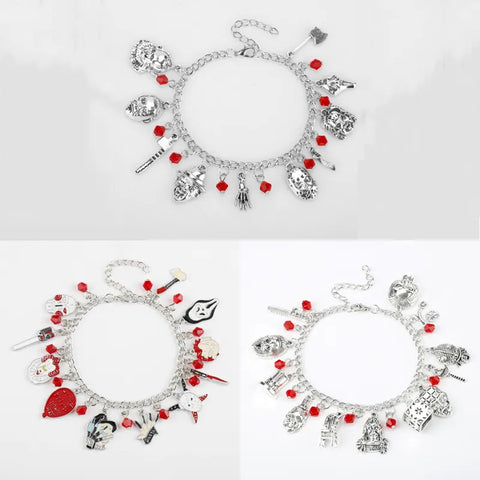 HalloweenBraceletSkullEnamelCharmMetalCharmBracelet-Veeddydropshipping-1