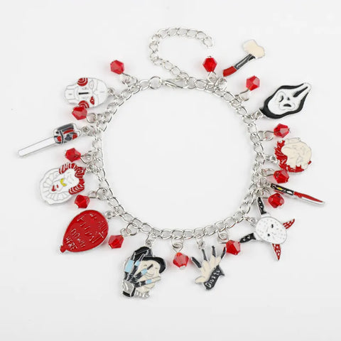 HalloweenBraceletSkullEnamelCharmMetalCharmBracelet-Veeddydropshipping-3