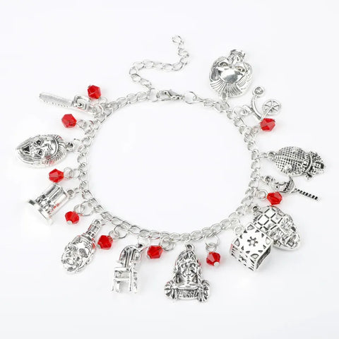 HalloweenBraceletSkullEnamelCharmMetalCharmBracelet-Veeddydropshipping-4
