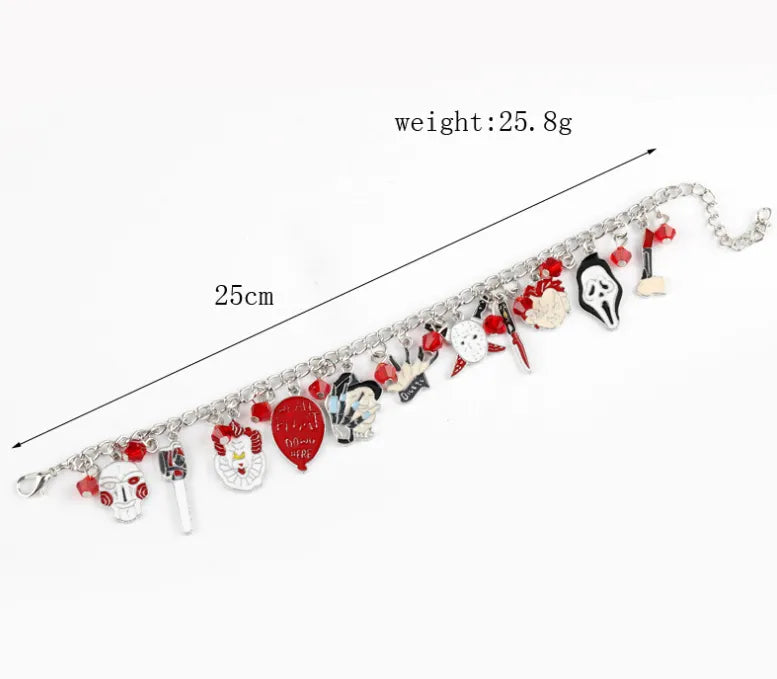 HalloweenBraceletSkullEnamelCharmMetalCharmBracelet-Veeddydropshipping-5