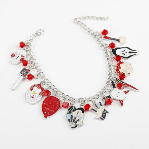 HalloweenBraceletSkullEnamelCharmMetalCharmBracelet-Veeddydropshipping-6