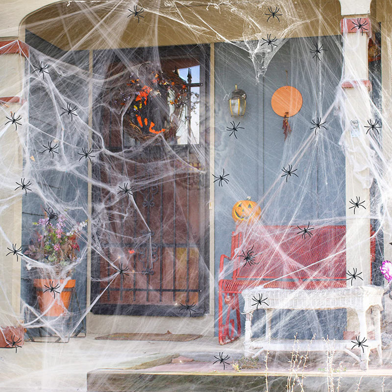 HalloweenDecorationFauxSpiderAndSpiderSilk-Veeddydropshipping-2