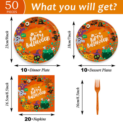 HalloweenPaperCupDinnerPlateDisposableTableware-Veeddydropshipping-5