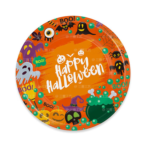 HalloweenPaperCupDinnerPlateDisposableTableware-Veeddydropshipping-6