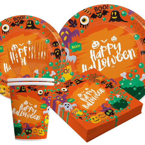 HalloweenPaperCupDinnerPlateDisposableTableware-Veeddydropshipping-7